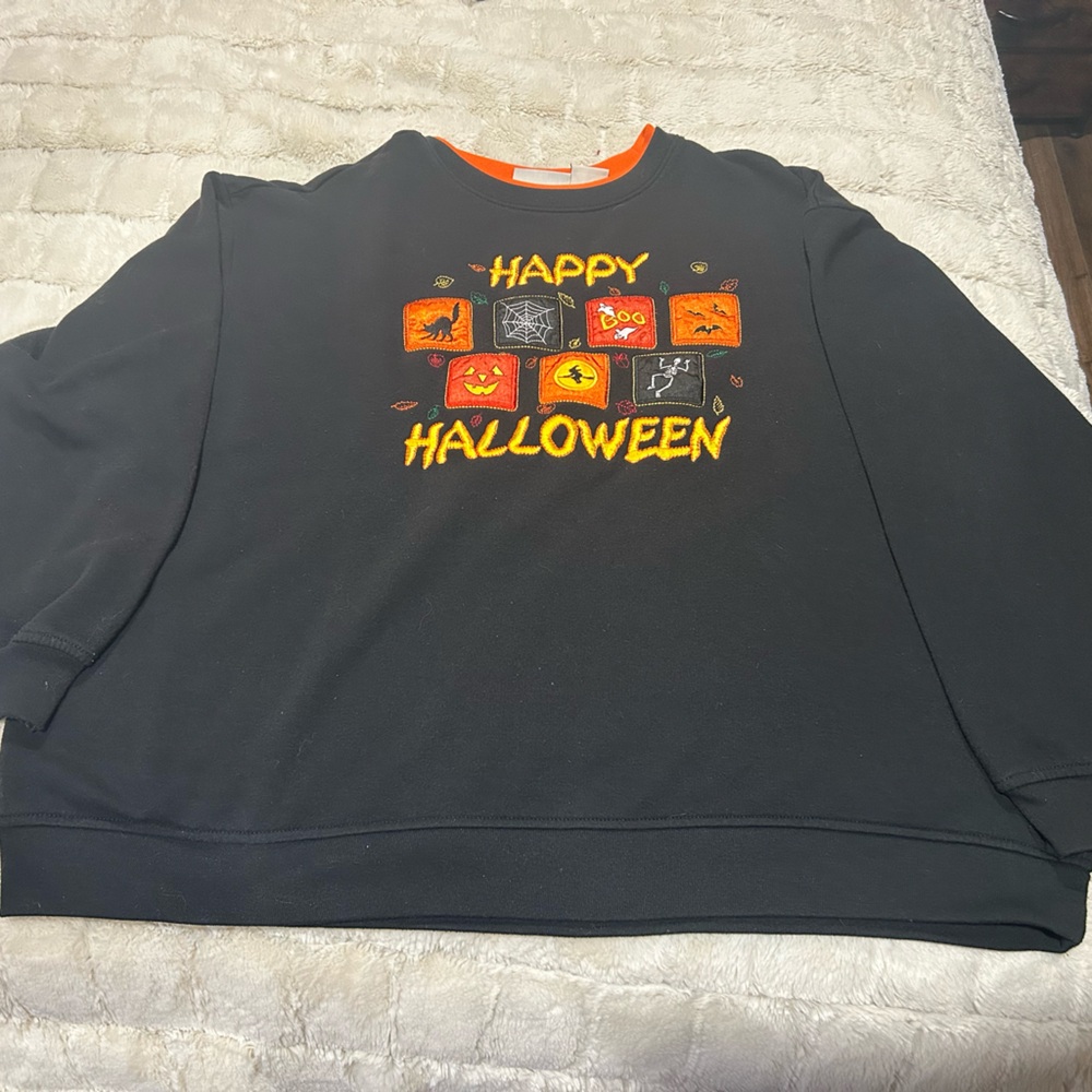 Vintage Basic Editions Black and Orange Sweatshirt